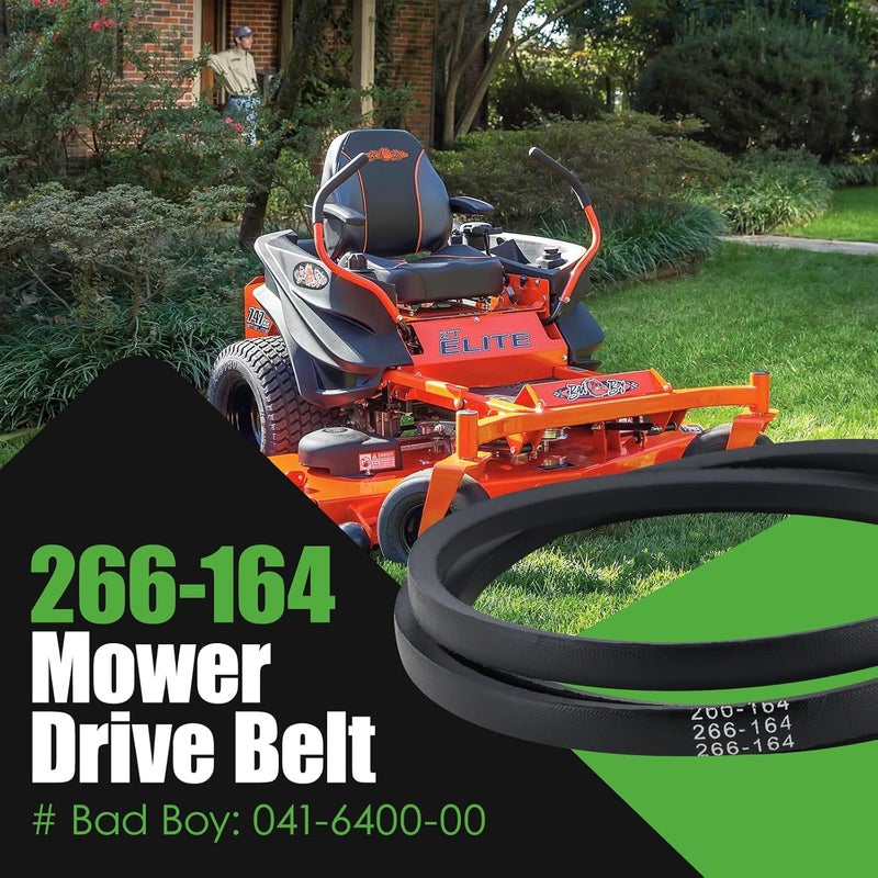 GEATaaT 266-164 Mower Drive Belt Fit for Bad Boy CZT, MZ, MZ Magnum and ZT Elite Series Mowers 041-6400-00 (1/2" x 66-1/4") - Image 2